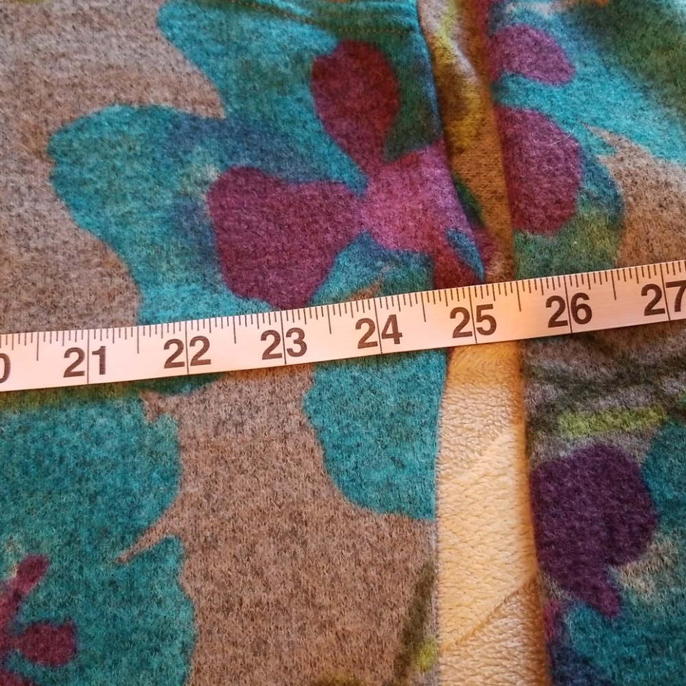 NWOT large Gray teal magenta 3/4 sleeve sweater - Picture 6 of 7